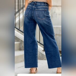 Wide Leg Blue Jeans